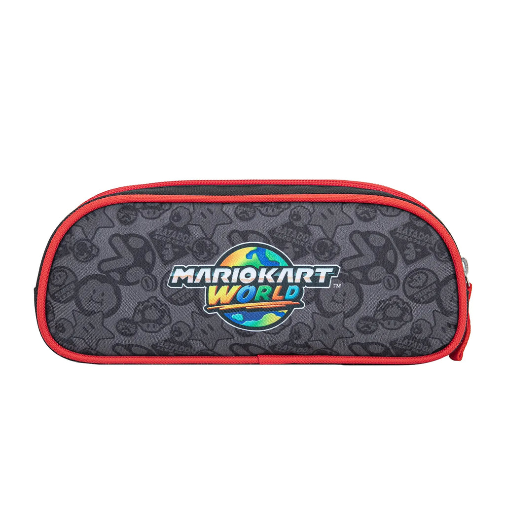 Mario Kart pencil case boys – black red – double