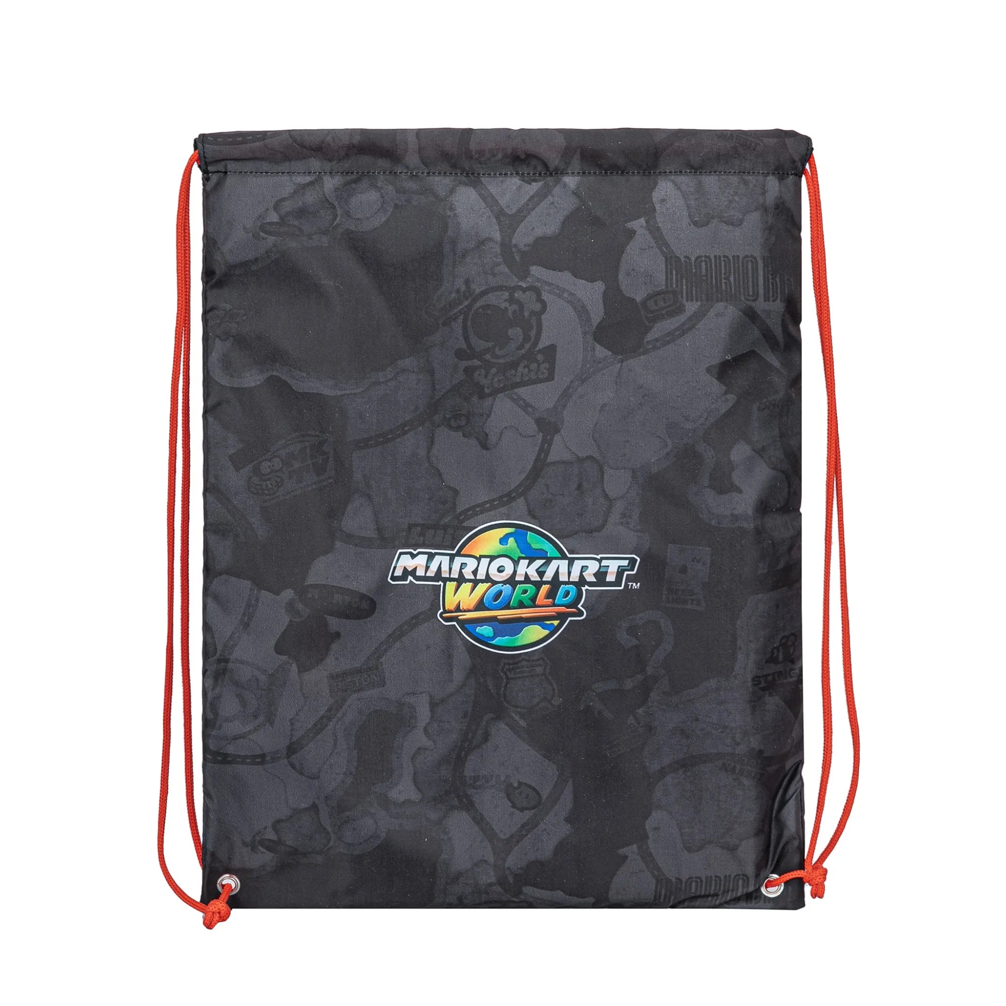 Mario Kart gym bag boys – black – height 42cm