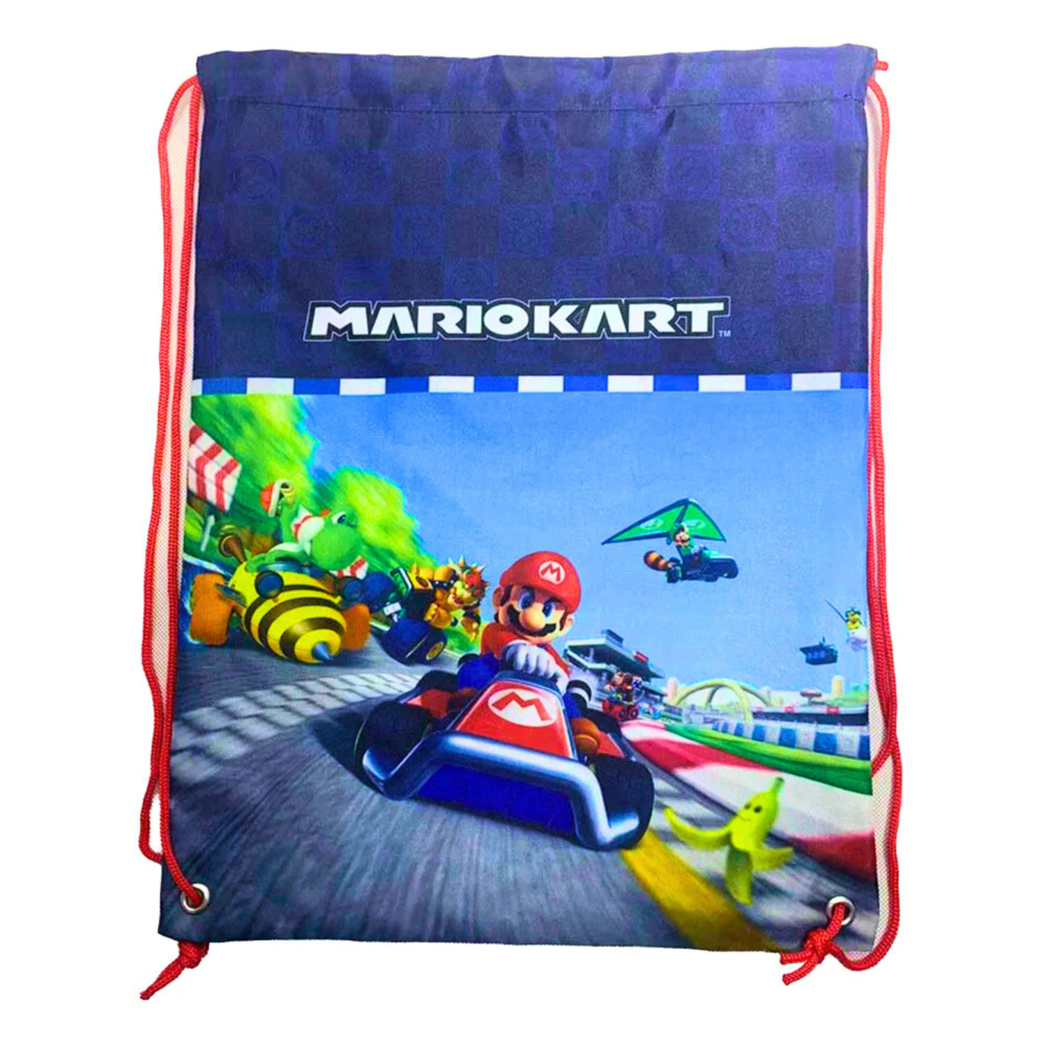 Mario Kart Gymtas Kinderen – Zwemtas Jongens – Blauw Rood – Touwsluiting