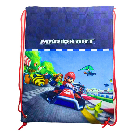 Mario Kart Gymtas Kinderen – Zwemtas Jongens – Blauw Rood – Touwsluiting