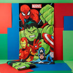 Marvel Avengers Strandlaken – Hulk Spiderman Iron Man – 70x140 cm – Sneldrogend – Kinder Strandhanddoek