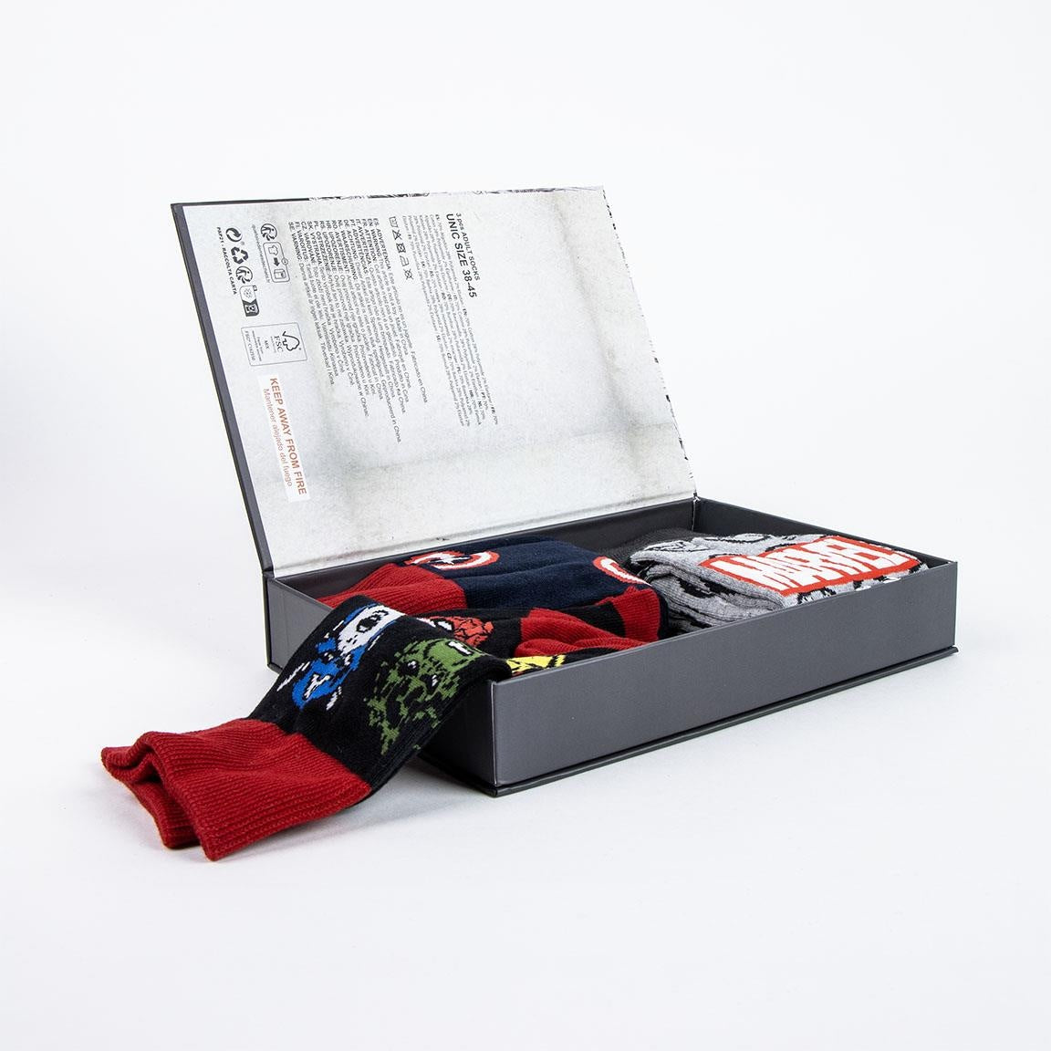 Marvel Socks Men Ladies Gift - 3 Pairs - Size 38/45