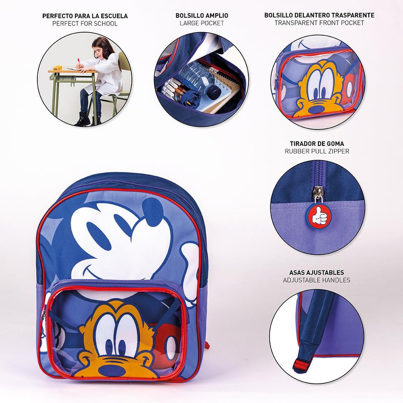 Disney Mickey Mouse en Pluto Rugzak 2 vakken - Hoogte 30cm