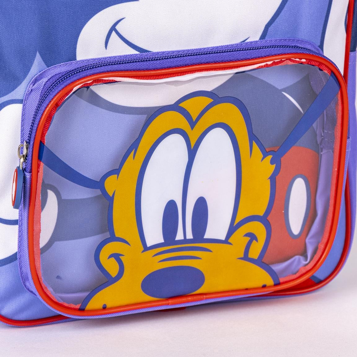 Disney Mickey Mouse und Pluto Rucksack 2 Fächer - Höhe 30cm