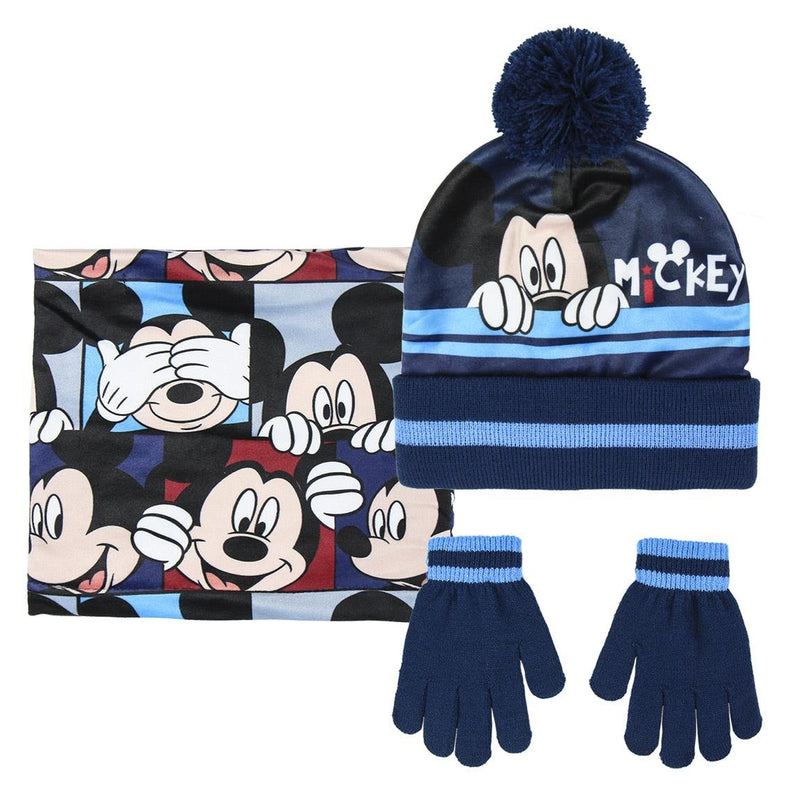 Muts, handschoenen en nekwarmer Mickey Mouse