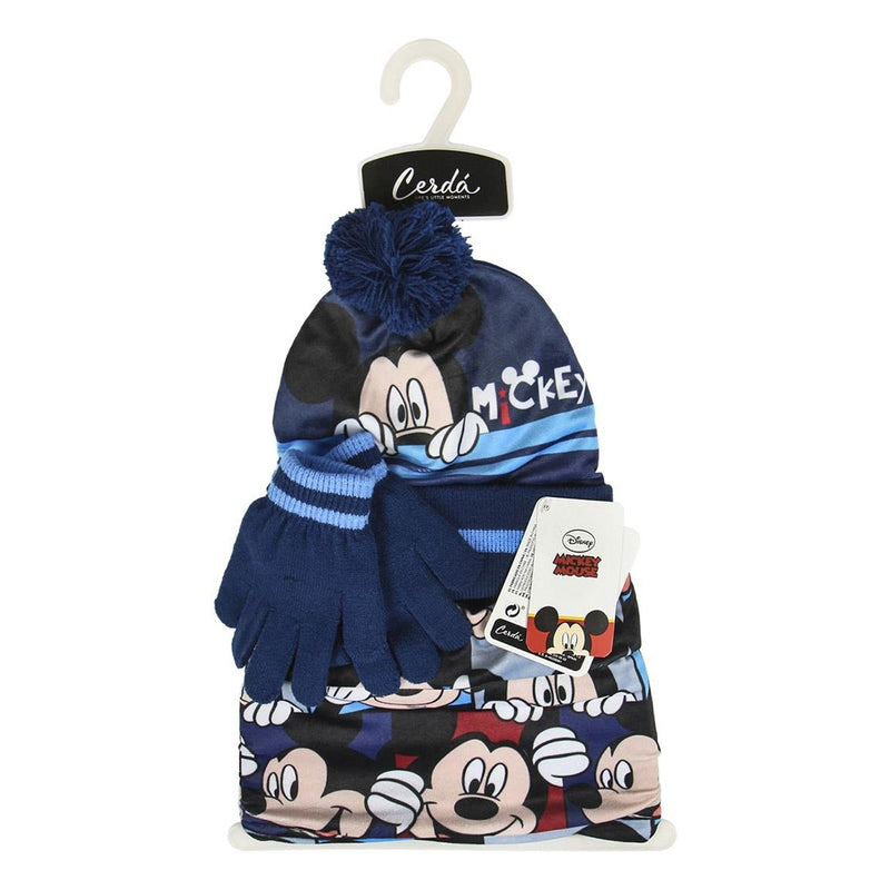 Muts, handschoenen en nekwarmer Mickey Mouse