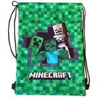 Minecraft Gymtas Kinderen – Sporttas met Trekkoord – Officiële Minecraft Gymbag voor School en Sport