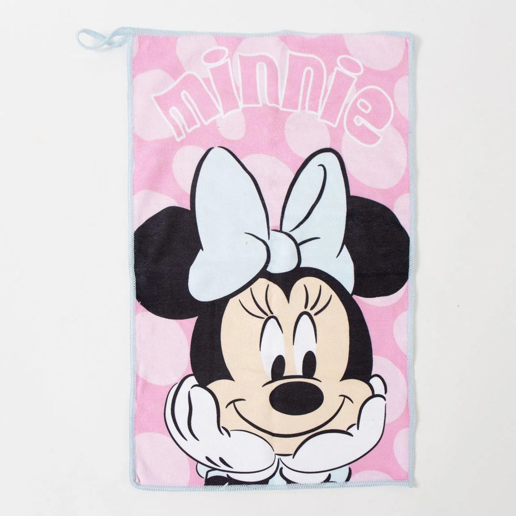 Minnie Mouse Verzorgingsset Toilettas Handdoek Haarborstel Flesje Officieel Gelicenseerd