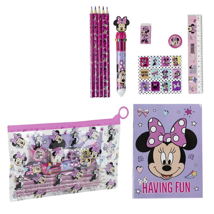 Disney Minnie Mouse Federtasche mit Inhalt - 8 Stück