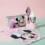 Minnie Mouse Verzorgingsset Toilettas Handdoek Haarborstel Flesje Officieel Gelicenseerd
