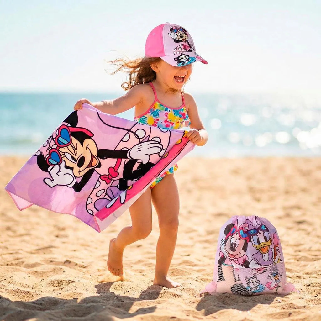 Minnie Mouse Strandset mit Strandtuch Tasche und Kappe