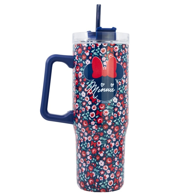 Minnie Mouse Tumbler 940 ml – RVS Beker met Rietje & Handvat