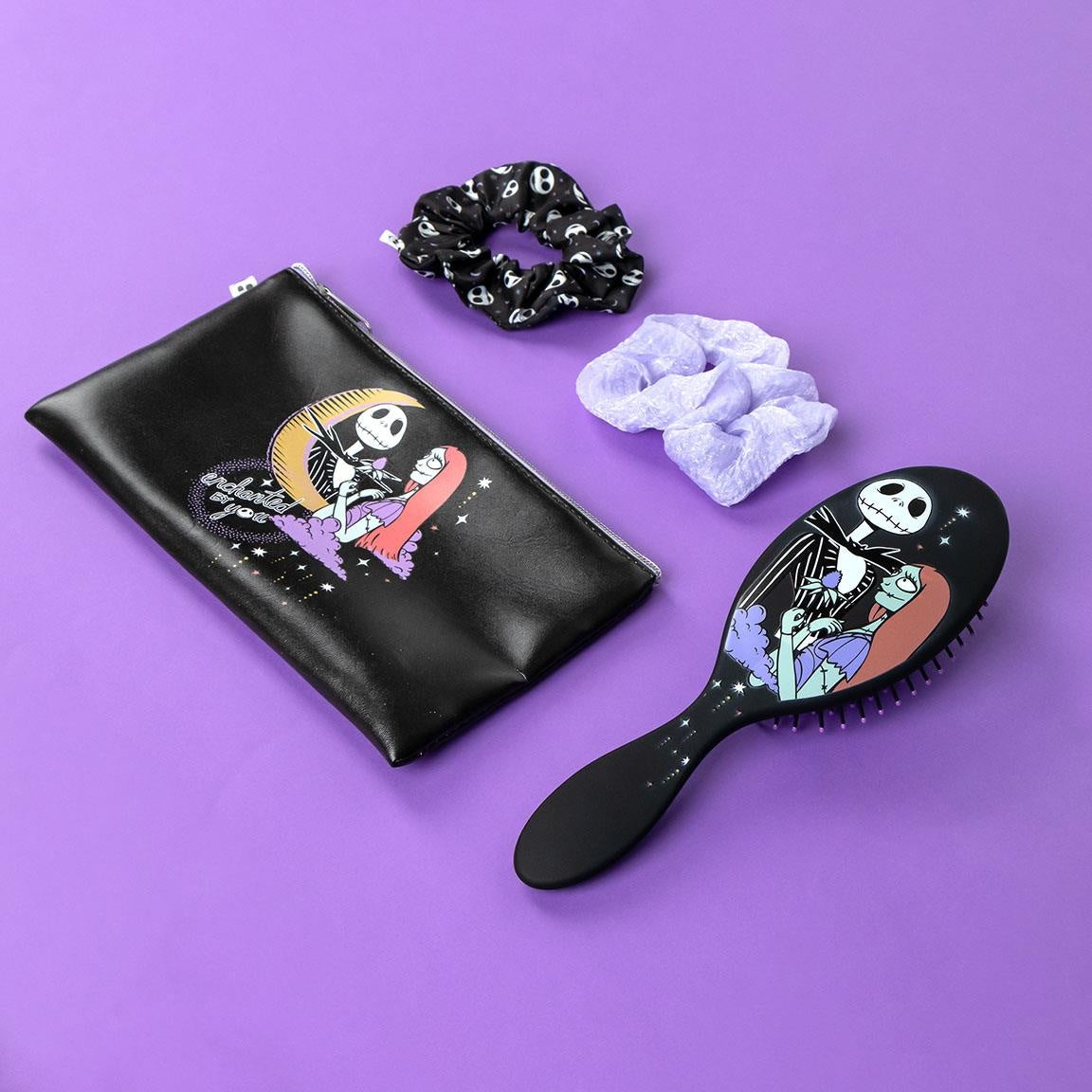 Disney Nightmare Before Christmas Beauty Set Haarborstel Haar Scrunshies Toilettas