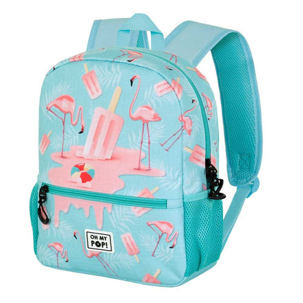 Oh My Pop Rugzak Flamingo 2 Vakken - Premium Quality - Pluche Flamingo Hanger - Hoogte 35cm