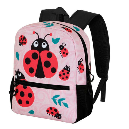 Oh My Pop Rugzak Lieveheersbeestje 2 Vakken - Premium Quality - Pluche Lieveheersbeestje Hanger - Hoogte 35cm
