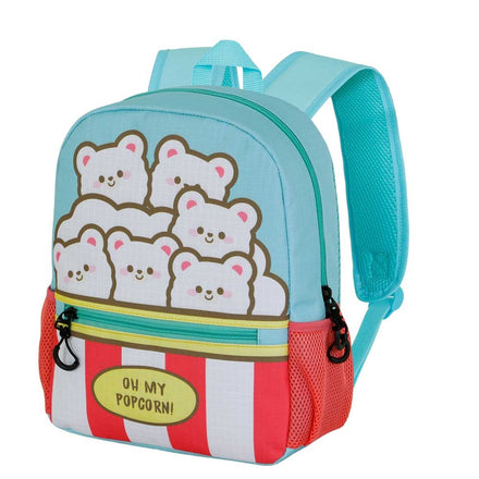 Oh My Pop Rugzak Sweet Popcorn 2 Vakken - Premium Quality - Pluche Popcorn Hanger - Hoogte 35cm