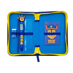 Paw Patrol Chase Gefülltes Fluffy Federmäppchen - 1-Fach Federmäppchen mit Schreibwaren - Plüsch Federmäppchen - Offizielle Paw Patrol Merchandise