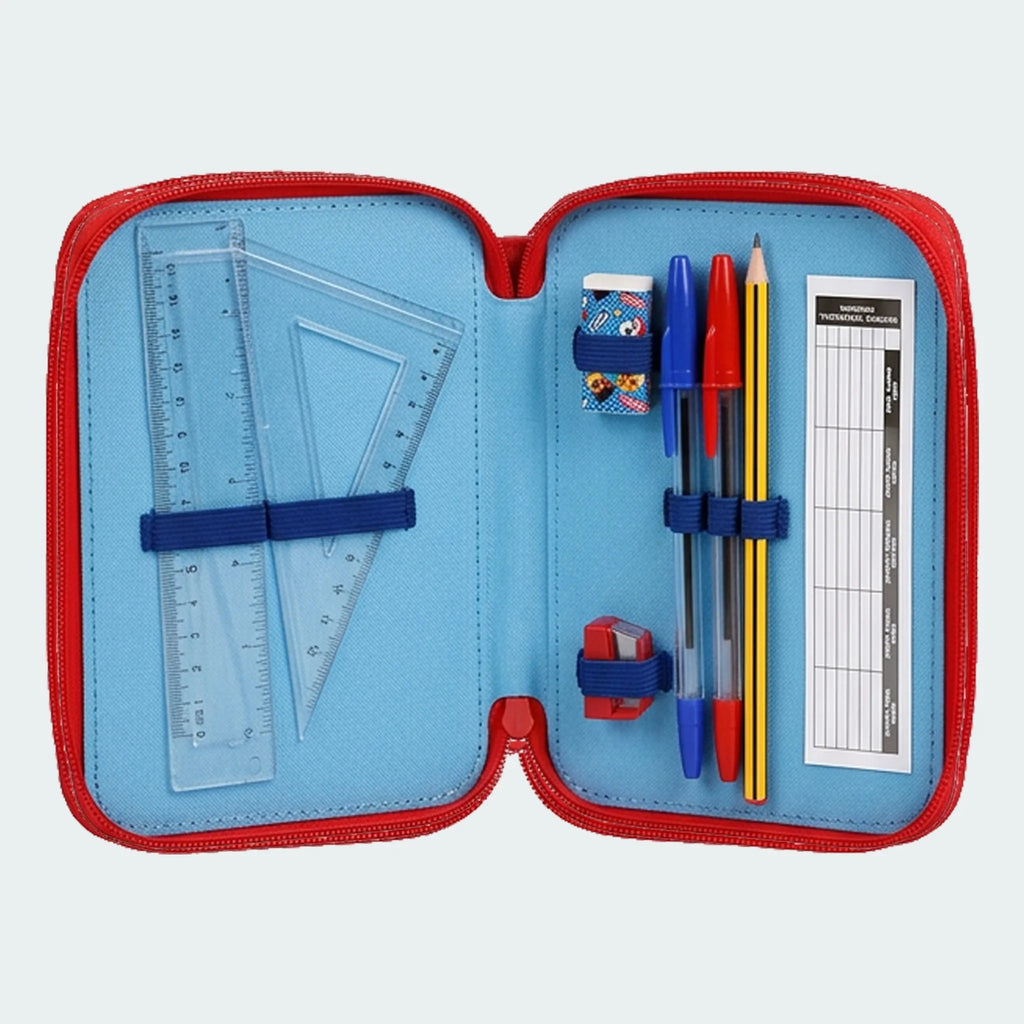 Paw Patrol Gevulde Etui 3 Vaks – 46 Delig – 3D Logo – Officieel Gelicenseerd
