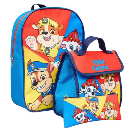 Paw Patrol rugzak set jongens meisjes 3-delig – 34 cm kinder rugzak 34x25x10 cm met lunchtas en etui