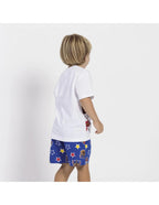 Paw Patrol Shortama Jongens – Zomerset met T-Shirt en Korte Broek – Wit Blauw – Officiële Merchandise