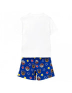 Paw Patrol Shortama Jongens – Zomerset met T-Shirt en Korte Broek – Wit Blauw – Officiële Merchandise