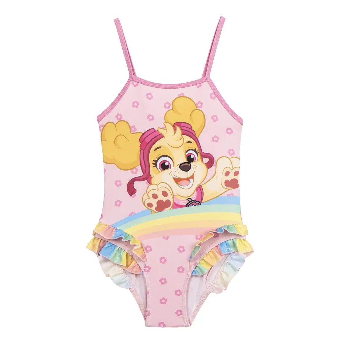Paw Patrol Skye Badpak Meisjes – Roze Badpak met Ruffles – Zomer Zwemkleding – Officieel Gelicenseerd