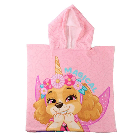 Paw Patrol Poncho Handdoek Skye en Everest – Kinder Strandponcho met Capuchon – Sneldrogend en Zacht