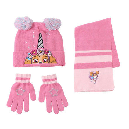 Paw Patrol Skye Unicorn Winterset - Muts, Sjaal en Handschoenen - Meisjes - Roze - Officieel Nickelodeon
