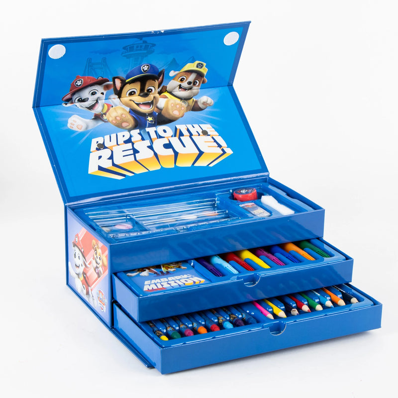 Paw Patrol Malset Kinder – 44-teiliges Kofferset – Zeichen- und Malkoffer – Basteln & Kreativspiel