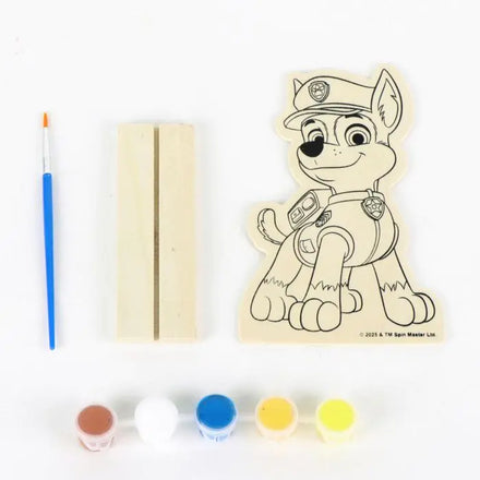 Paw Patrol Houten Verfset Kind – Knutselpakket met Chase – Verf en Penseel