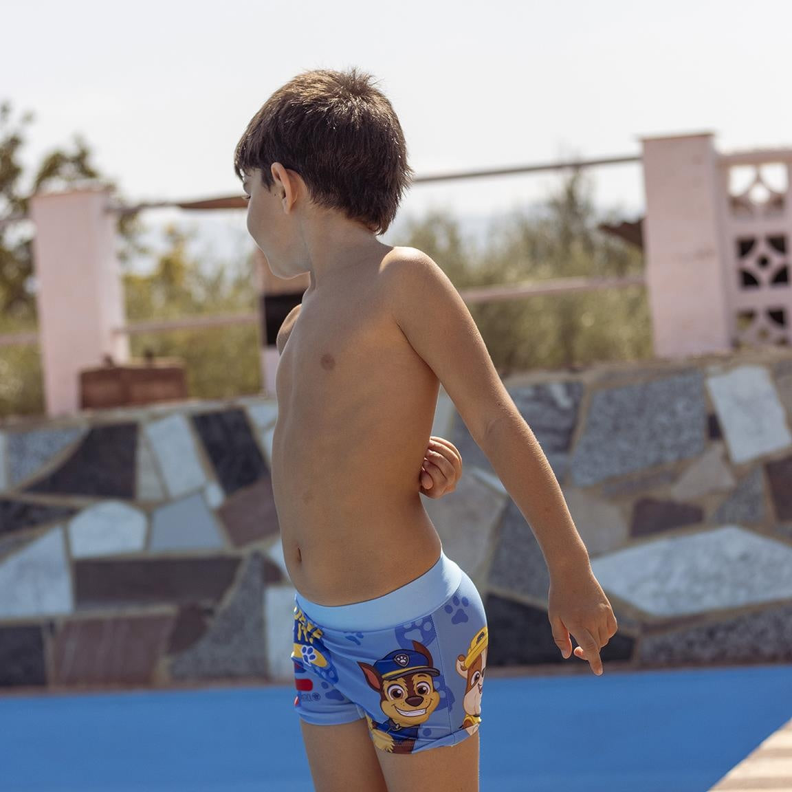 Paw Patrol Swim Trunks Boys – Chase, Marshall, Rubble – Kids Swim Shorts Blue