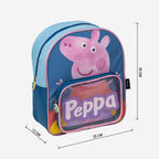 Peppa Pig Backpack 2 compartments - Height 30cm