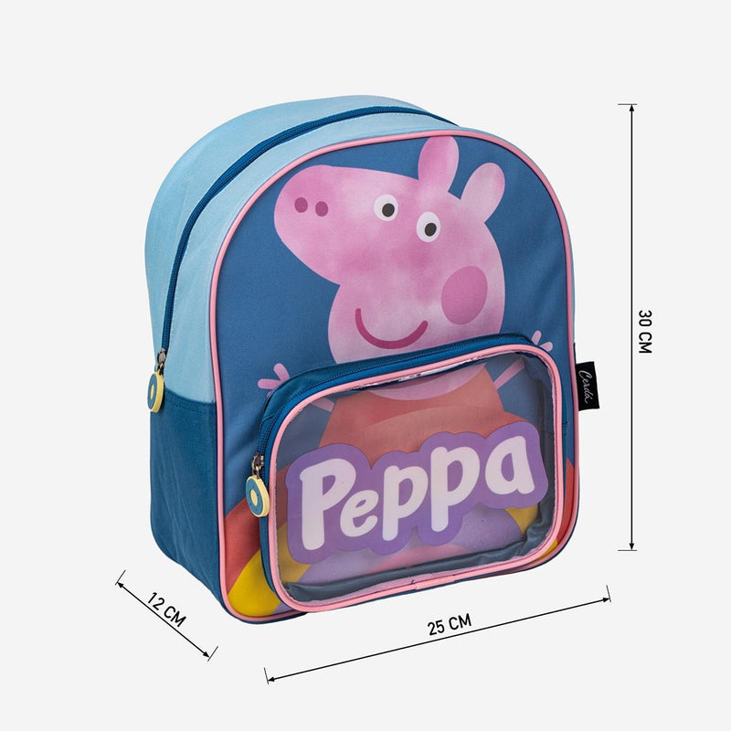 Peppa Pig Backpack 2 compartments - Height 30cm