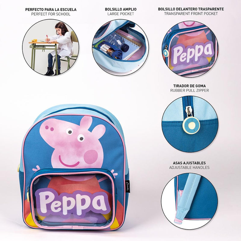 Peppa Pig Backpack 2 compartments - Height 30cm