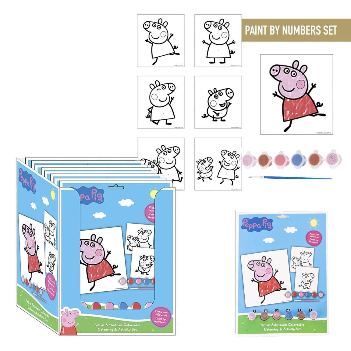 Peppa Pig Verf op Nummer Knutselset – Inclusief Verf & Penseel – Creatief Plezier voor Kinderen