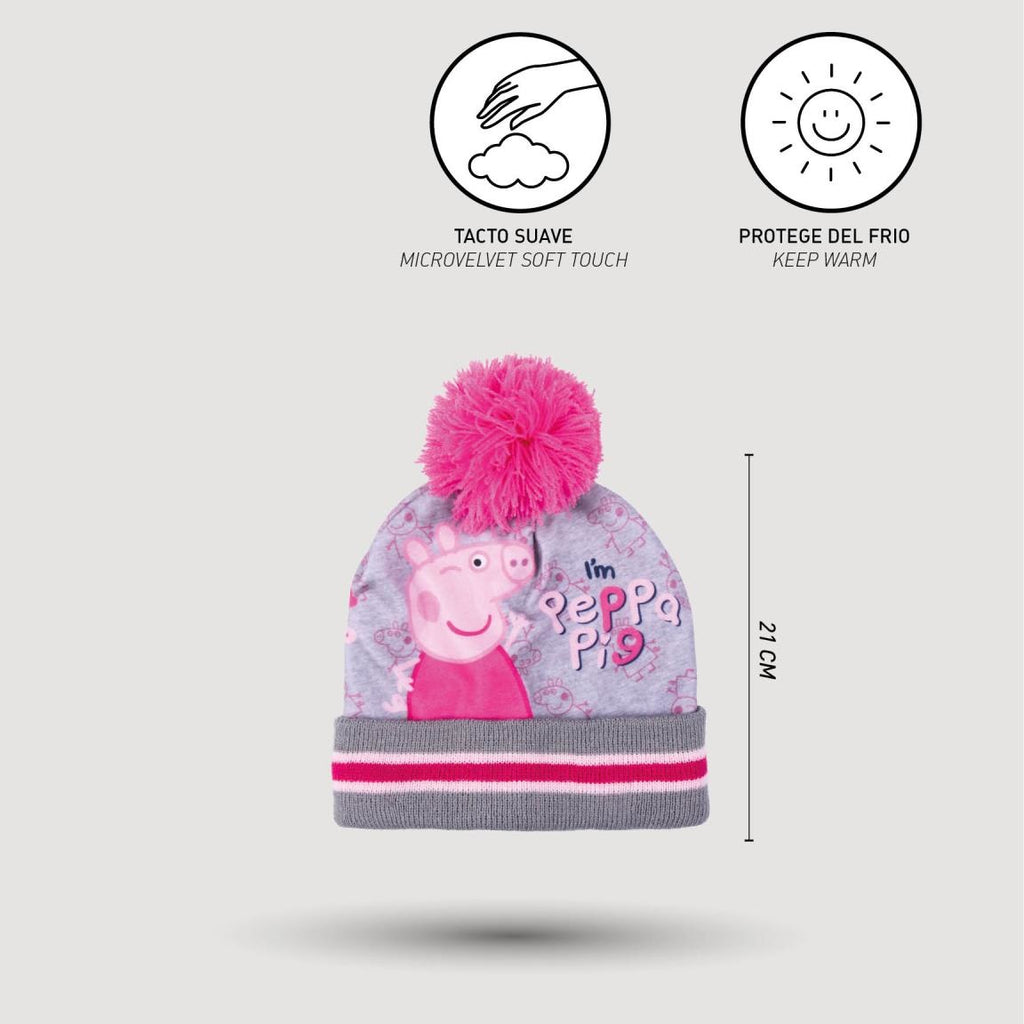 Peppa Pig Winter Set Gloves Hat - I'm Peppa Pig