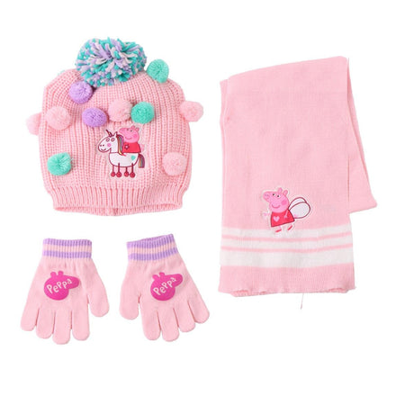 Peppa Pig Winterset voor Meisjes – Roze Muts, Sjaal en Handschoenen – Officieel Gelicenseerd
