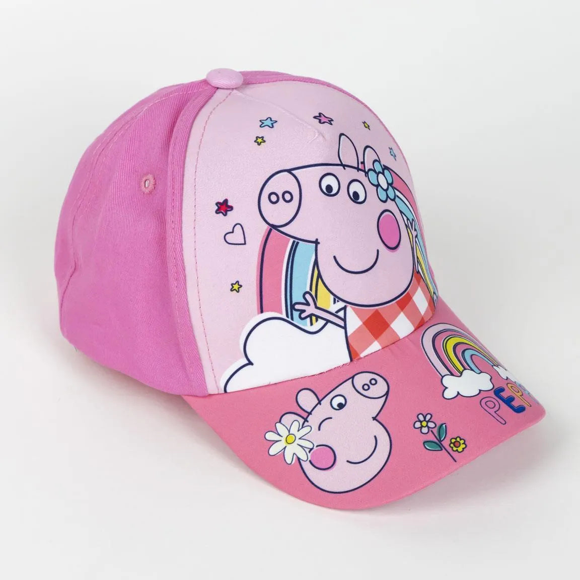 Peppa Pig Pet en Zonnebril Set Kinderen - Roze - UV400 Bescherming - Verstelbare Pet - Officiële Merchandise