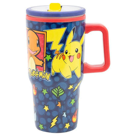 Pokemon Drinkbeker met Rietje en Deksel – Pikachu – Kinder Beker met Handvat