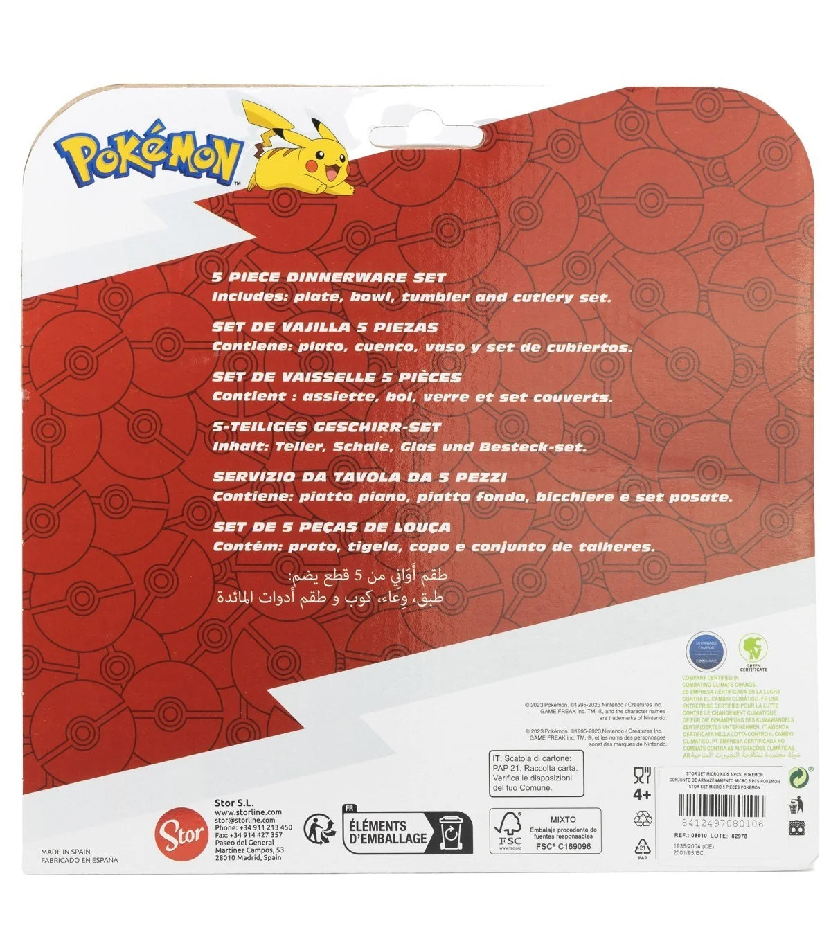 Pokémon 5-Piece Dinnerware Set Kids