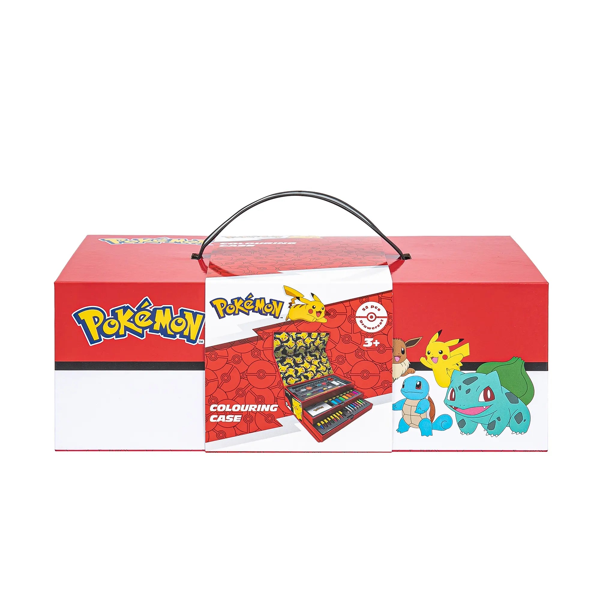 Pokémon Tekenkoffer 52 Delig – Kleurset met Stiften Verf Kleurpotloden en Tekenaccessoires – Officiële Pokémon Merchandise