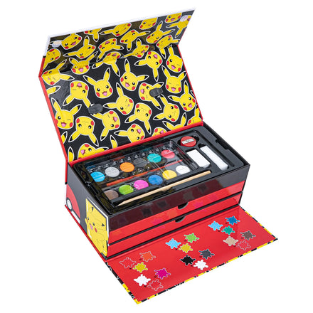 Pokémon Tekenkoffer 52 Delig – Kleurset met Stiften Verf Kleurpotloden en Tekenaccessoires – Officiële Pokémon Merchandise