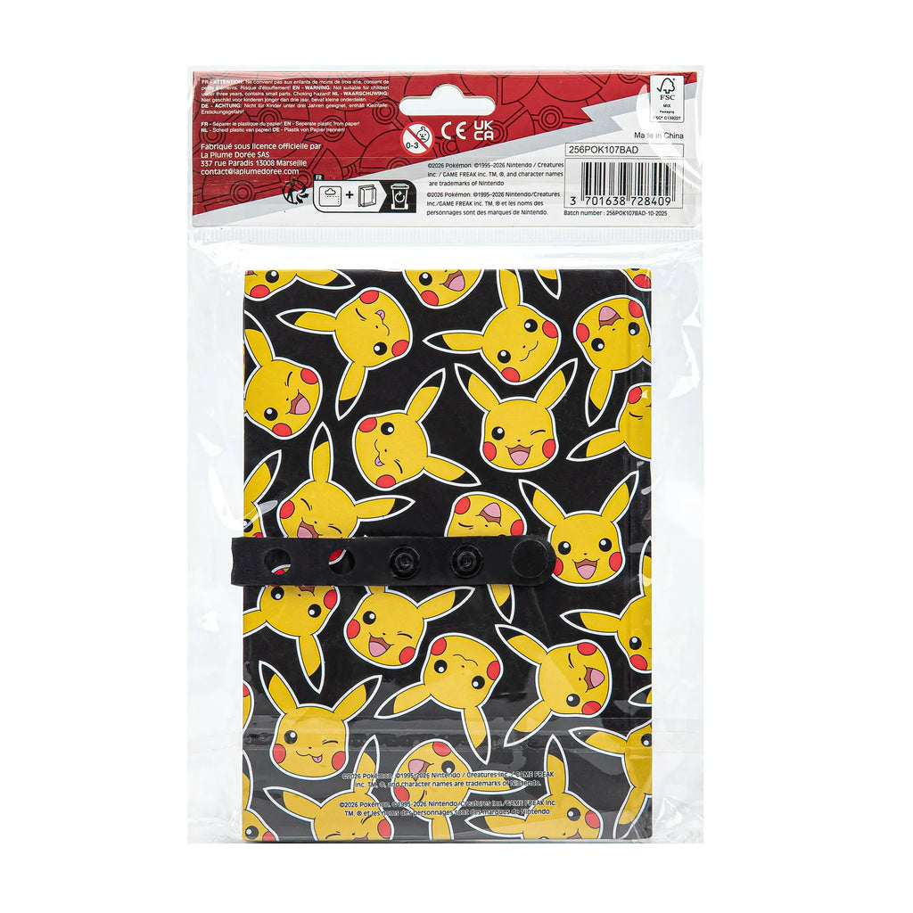 Pokémon Pikachu Notitieboek met Armband Sluiting – Hardcover – Gelinieerde Pagina's – Officieel Gelicenseerd
