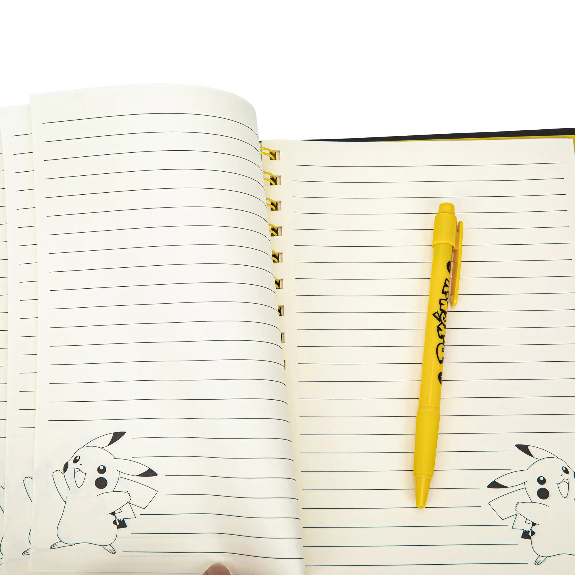 Pokémon Pikachu Notitieboek met Pen en Sticky Notes – Spiraalgebonden Schrijfblok – Inclusief Plaknotities en Bladwijzers – Officieel Gelicenseerd