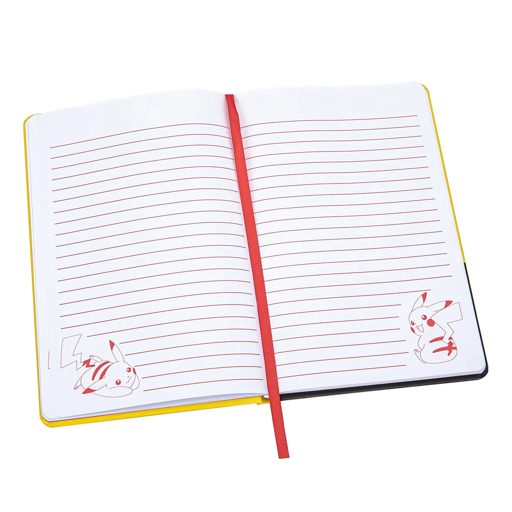 Pokémon Pikachu Notitieboek met Glitter Pokéball – Hardcover – 160 Gelinieerde Pagina's – Officiële Pokémon Merchandise