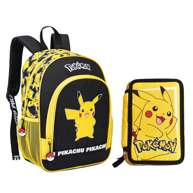 Pokémon Pikachu Rucksack & Federmäppchen Set