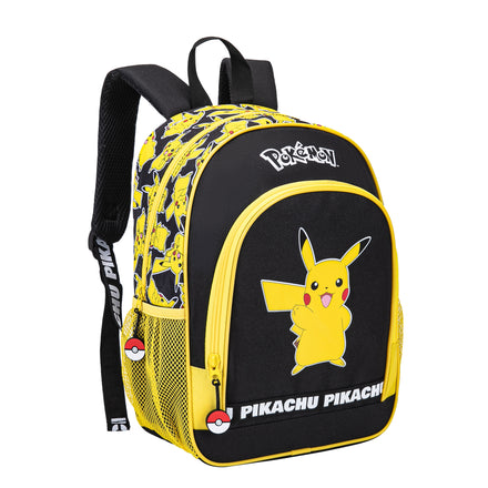 Pokémon Rugzak met Pikachu – Zwart & Geel – 2 Vakken – Officieel Gelicenseerd – Schooltas voor Jongens en Meisjes