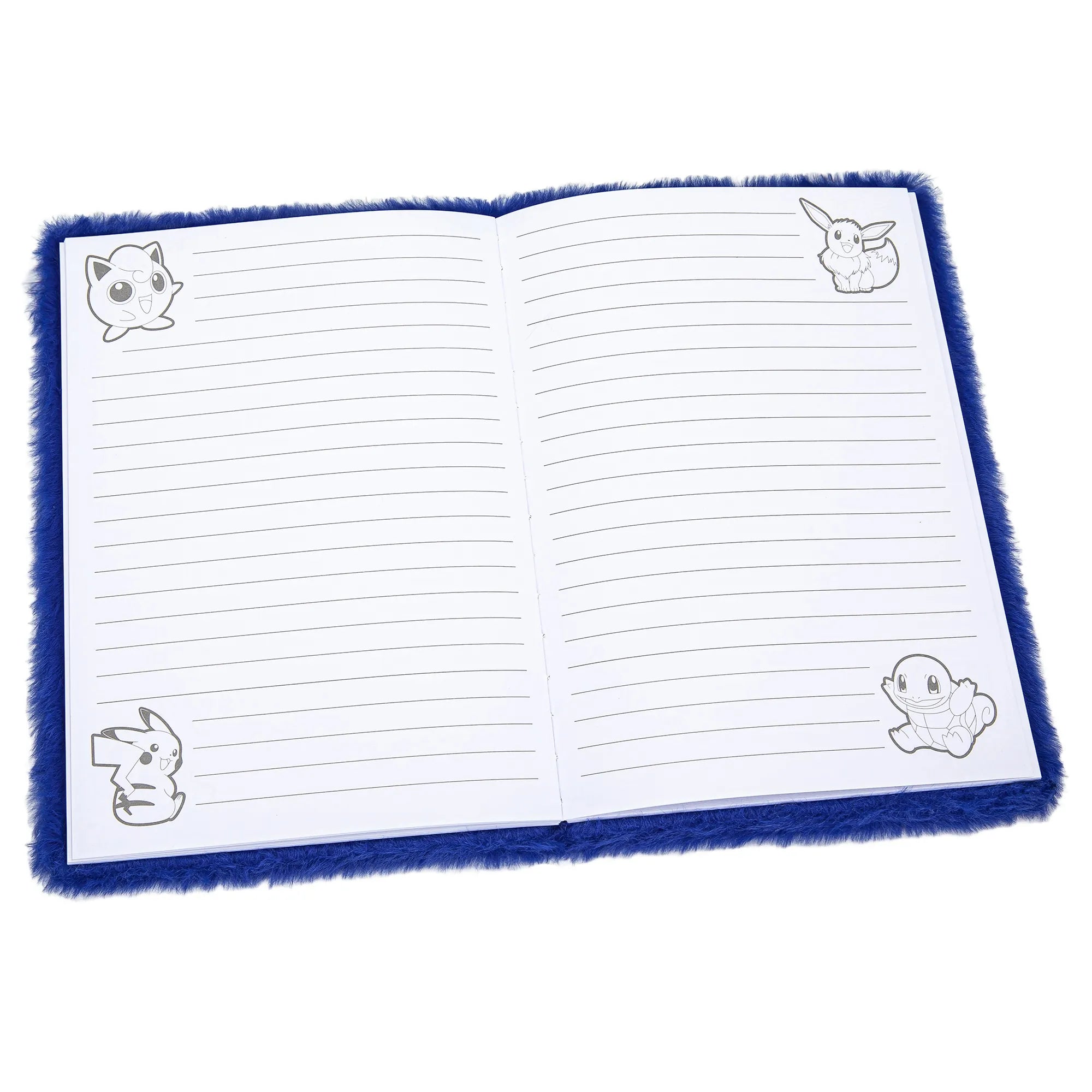Pokémon Pluche Notitieboek Pikachu Blauw 160 Gelinieerde Pagina's