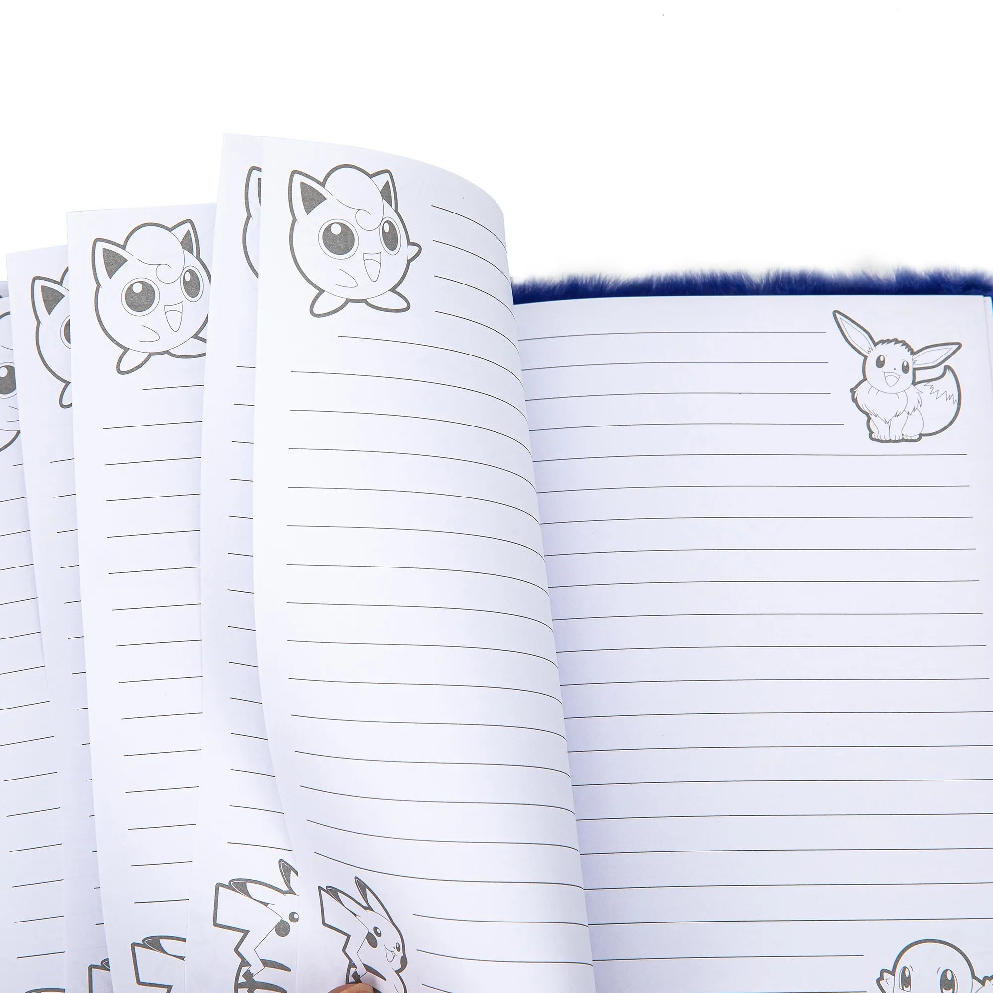 Pokémon Pluche Notitieboek Pikachu Blauw 160 Gelinieerde Pagina's