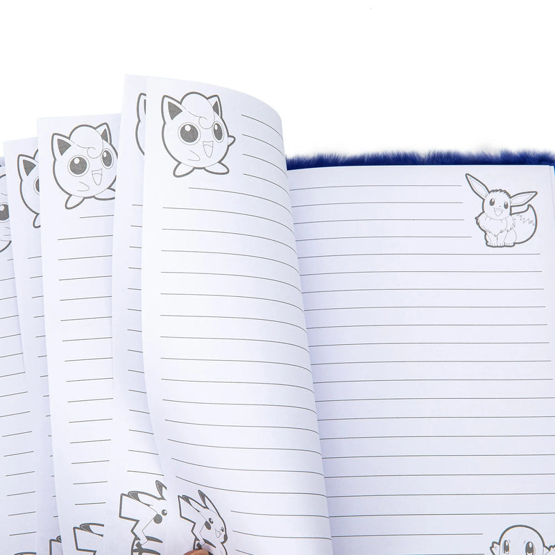Pokémon Pluche Notitieboek Pikachu Blauw 160 Gelinieerde Pagina's